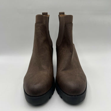 Crown Vintage Marleen Brown Wedge Chelsea boots Size 9.5M Crown Vintage
