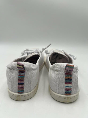 Sugar Genius White Canvas Lace Up Casual Sneakers Womens 8.5 Sugar