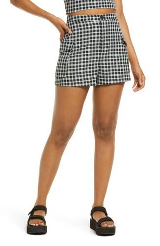 BP. Plaid Cargo Shorts, Size Large in Black- Blue Mason Plaid Size L BP.