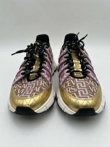 Versace Women's Trigreca Sneakers in gold and pink Size 37 Versace