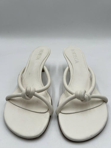 Bottega Veneta Blink mules in white lambskin leather Size 40