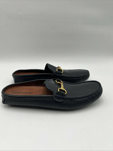 Men’s Saks Fifth Avenue Dark gray leather horsebit mule loafer Size 8M Saks Fifth Avenue