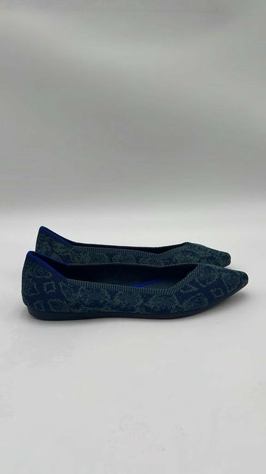 Women’s Rothy's The Point ballet flats in the Emerald Blue Snake print Size 6.5 Rothy’s