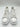 Alexander McQueen Oversized Sneakers White Leather iridescent silver Size 42 Alexander McQueen