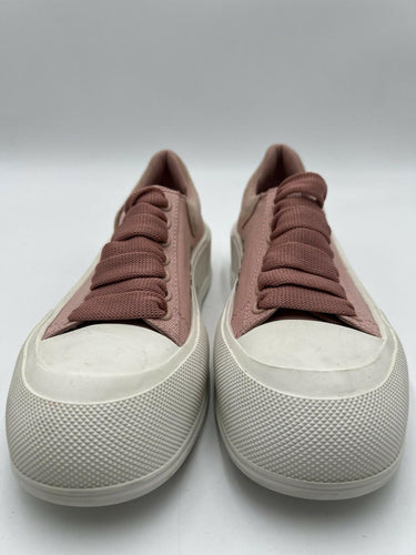 Alexander McQueen Women's Deck Lace-Up Plimsolls in the Magnolia pink Size 35.5 Alexander McQueen