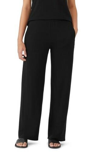 Eileen Fisher woman High Waist Straight Leg Pants in Black at Nordstrom, Size XS Eileen Fisher