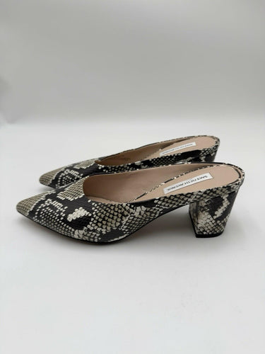 Women’s Saks Fifth Avenue snake print Point Toe Block Heel mules Size 7M