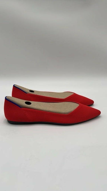 Rothy’s Womens The Point Flame Red Pointed Toe Shoes Size 9 Rothy’s