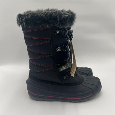 Kamik Girls' Frostier Waterproof Winter Boots Black/Pink Size 6 Kamik