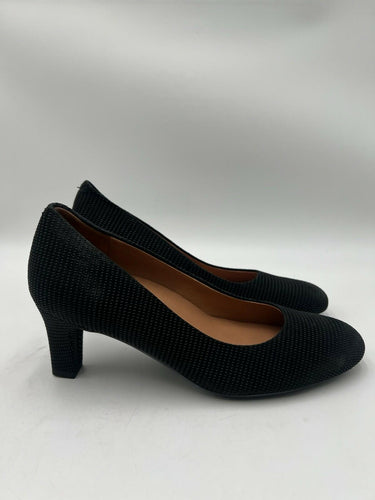 L'Amour Des Pieds JAKOBY Black Raindrop Leather Pump Womens SIZE 11 L'Amour