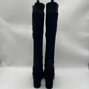 Stuart Weitzman Party black suede platform knee-high boot Size 5.5B Stuart Weitzman