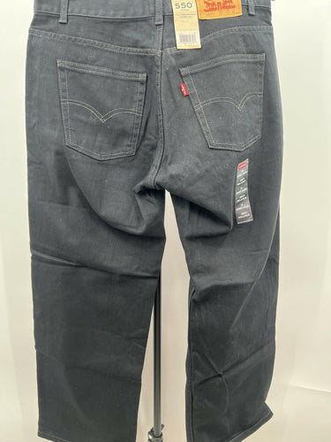 Levi's 550 Relaxed Fit Loose Thru Thigh Tapered Leg Jeans Black NWT - Size 33x28