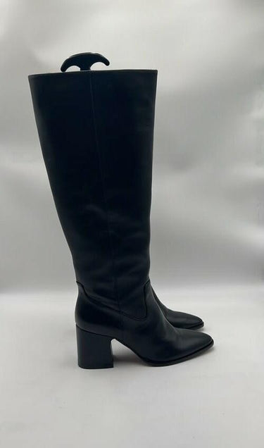 Vince Camuto Women's Leila Knee High Boot, Black leather wide calf Size 9M-WC Vince Camuto