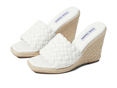 Women's Steve Madden Udele Wedge Sandal White Size 9.5 M Steve Madden