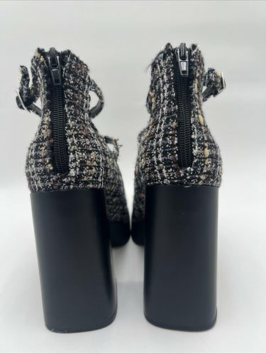 Women’s Mix No. 6 Rezzie Back Zip Block Heels Textile Size 10M Mix No. 6