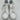 Versace Men's Embossed White & Blue Leather Low Top Sneakers Shoes Size 43 Versace