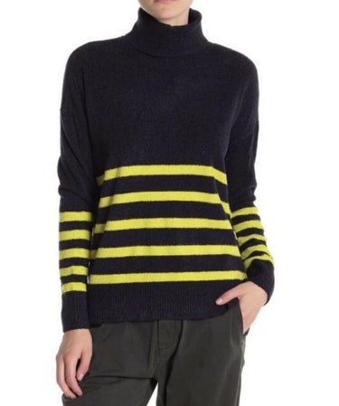Vince Camuto Woman’s Striped Turtleneck Sweater colorway Underground Size XS Vince Camuto