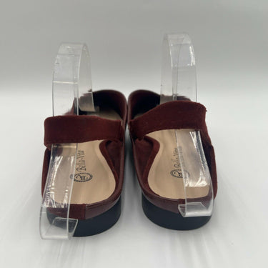 Women's Bella Vita Milla Pointed Toe Slingback Flats Shoes Burgundy Size 11W Bella Vita
