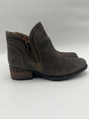 Women’s Born Malta Ankle Bootie Dark Gray Suede Size 8.5M Børn