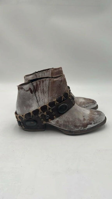 Women’s Circle G Harness Fashion Booties Brown Leather Size 9M Circle G