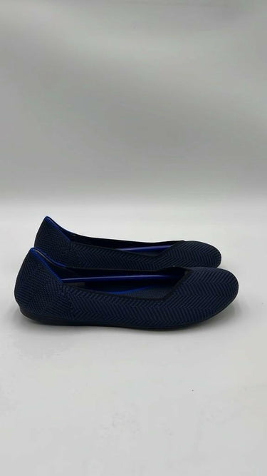 Women’s Rothy's The Flat Round Toe Knit Ballet Shoes Black / Navy Blue Size 8 Rothy’s
