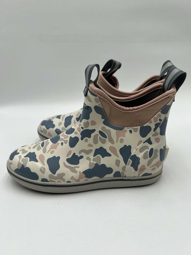 Xtratuf Ankle Deck Boot Ivory Duck Camo Waterproof Size 7