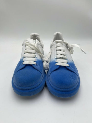 Alexander McQueen Oversized White Blue Suede Spray Men Sneakers Size 41 Alexander McQueen