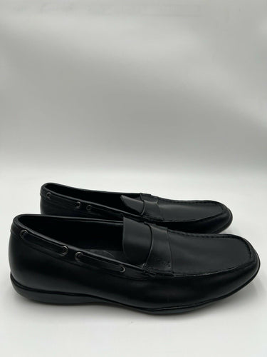Men’s Prada Sport black leather slip-on penny loafers Size 45 PRADA