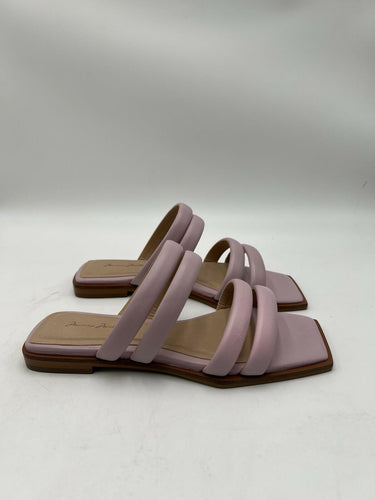 Massimo Matteo Clarette Pink Leather Flat Slide Sandal Womens SIZE 8 M Mossimo Maretto