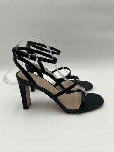 Women’s Mix No. 6 Alician Black Strappy Block Heels Size 9W Mix No. 6