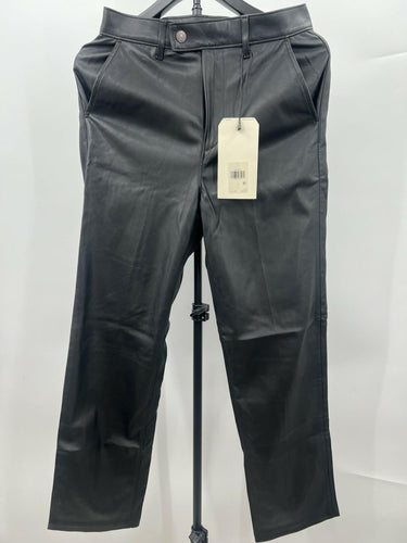 Levi's Faux Leather Pants Womens Black Straight Leg Trouser Coated NWT 26x29 Levi's