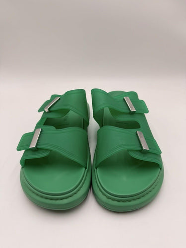 Alexander McQueen Men's Hybrid Slides in Bright Green Size 45.5 Alexander McQueen