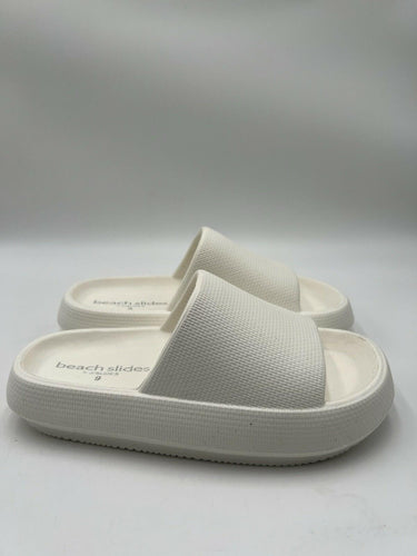 J/Slides Beach Slides Squeezy B White EVA Pillow Platform Slide Womens SIZE 9M J/Slides