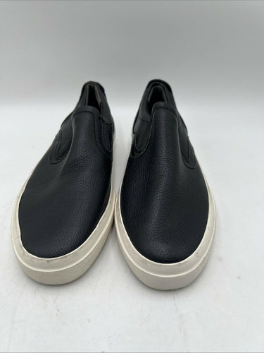 Men’s Vince Fairfax-B leather slip-on sneaker in black Size 7.5M