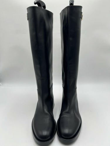 Valentino Garavani 30mm VLogo The Bold Edition Black Leather boots Size 39 Valentino