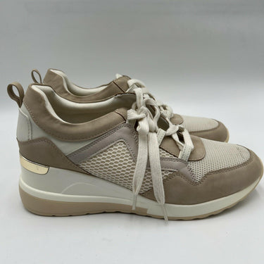 Mix No. 6 Women’s Tryna Wedge Sneaker Tan/ White Leather Size 10M Mix No. 6