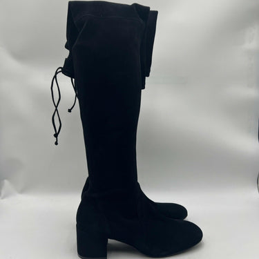 Women’s Stuart Weitzman Tieland Black Suede over-the-knee boots Size 8.5B Stuart Weitzman