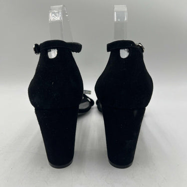 Women’s Stuart Weitzman black suede ankle-strap block-heel sandals Size 10B Stuart Weitzman