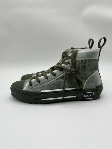 Dior B23 High 'Dior Oblique' in Olive Lace Up Sneakers Size 41 Dior