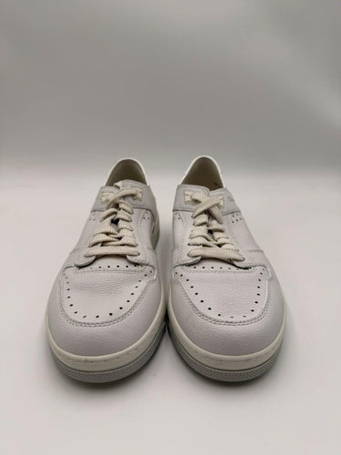 Santoni Sneak-Air Lace Up Low Top sneakers White In tumbled leather Size 8.5 Santoni