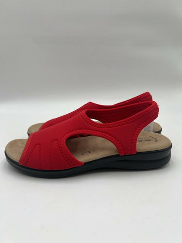 Flexus Nyaman-RD Neoprene Sandals Red Anatomic Comfort Womens Size 9.5-10