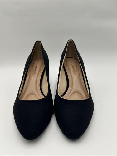 Kelly & Katie Black Pointed-Toe Heels Genna 8.5M Textile Upper & Man-Made Sole E Kelly & Katie