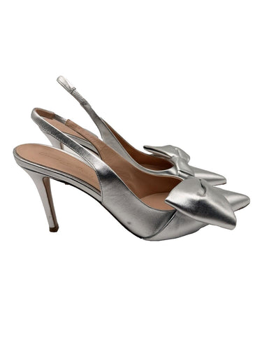 Women’s Gianvito Rossi Safira metallic leather slingback pumps Size 39 GIANVITO ROSSI
