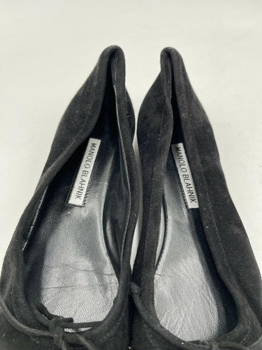 Women’s Manolo Blahnik Veralli ballet flats bow Black Suede Size 36 Manolo Blahnik