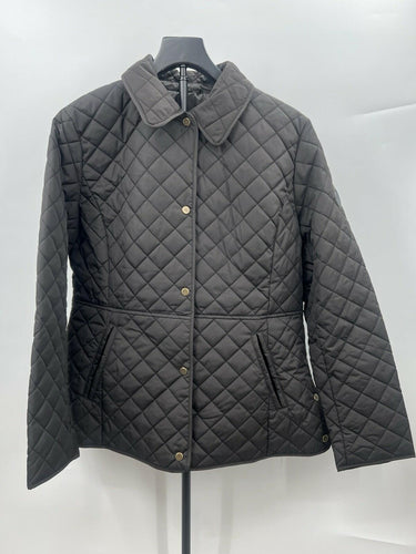 Lauren Ralph Lauren Jacket Womens Quilted Barn Black Diamond Puffer Coat L Lauren
