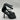 Women’s Versace Safety Pin heeled sandals Black Leather Size 35.5 Versace