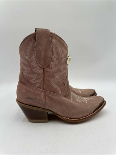 Women's Idyllwind Wheels Suede Booties Pink Size 6.5B IDYLLWIND