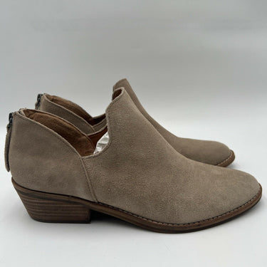 Women's Lucky Brand Freelia Taupe Suede Back Zip Ankle Casual Booties Size 10M Lucky Brand