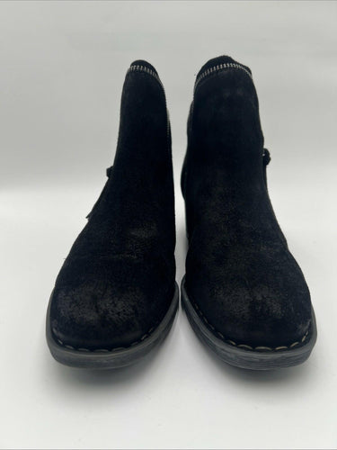Women’s Born Montoto Black Distressed Ankle Boots Size 9M Børn