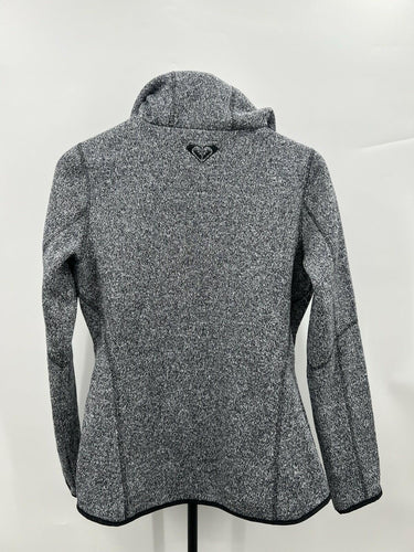 Roxy Heather Gray Hooded Fleece Jacket Size XS